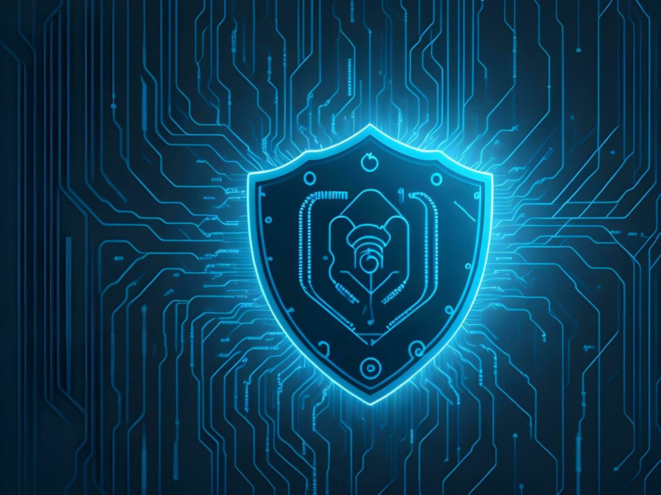 Cyber security and internet protection background ai generate photo