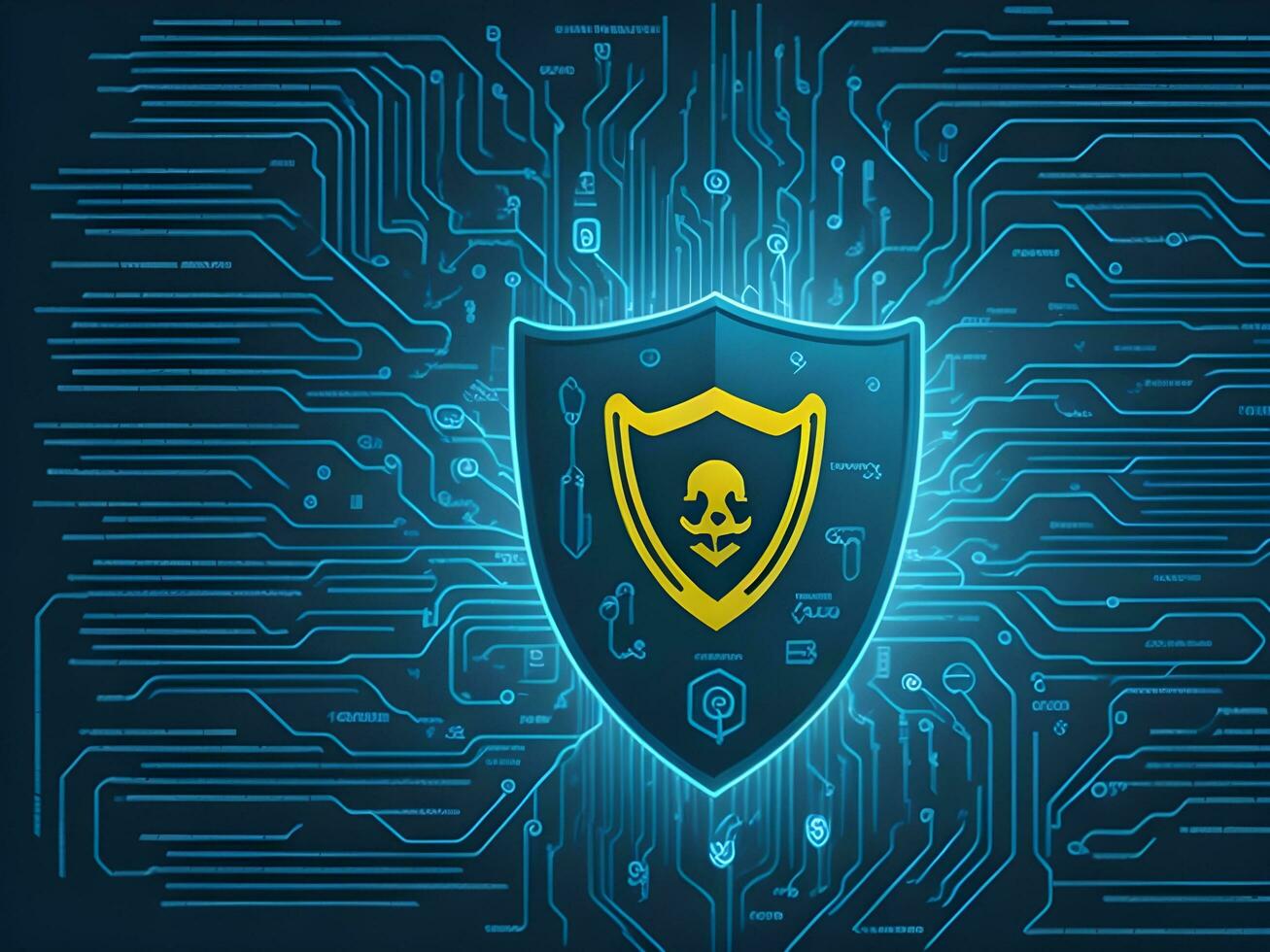 Cyber security and internet protection background ai generate photo