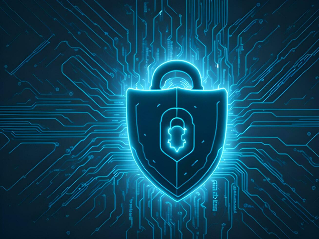 Cyber security and internet protection background ai generate photo