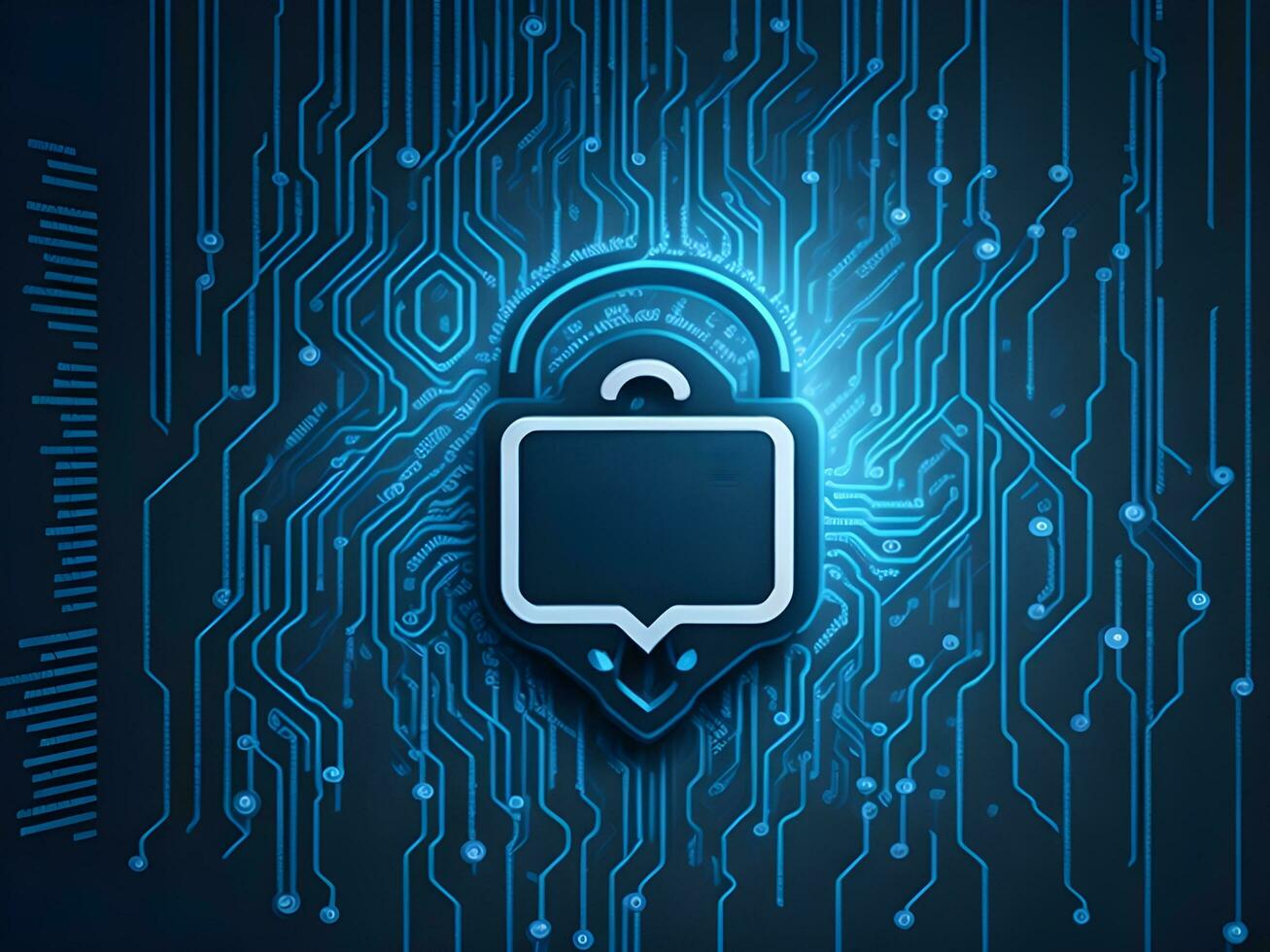 Cyber security and internet protection background ai generate photo