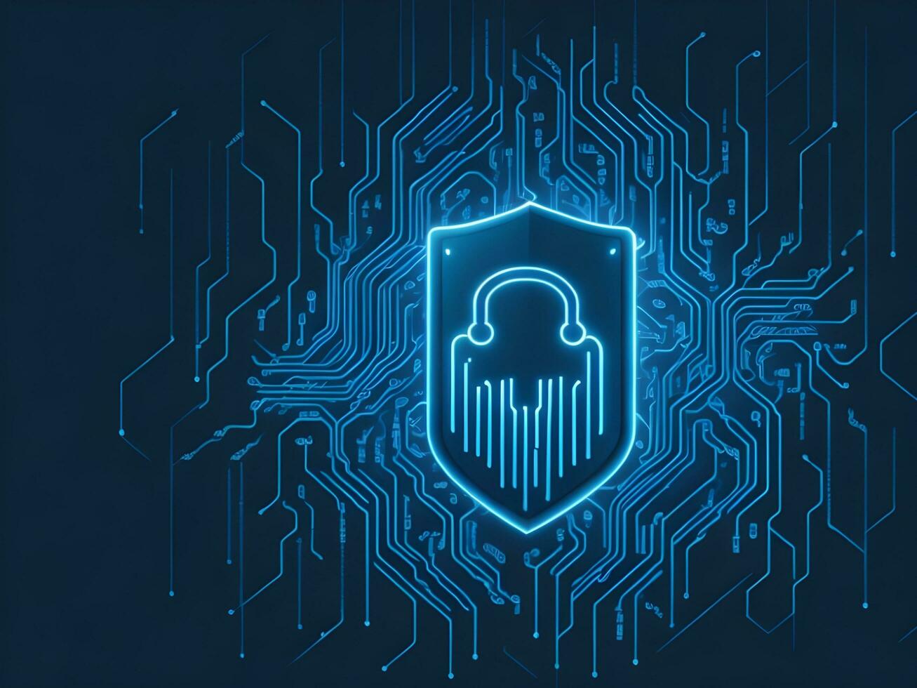 Cyber security and internet protection background ai generate photo