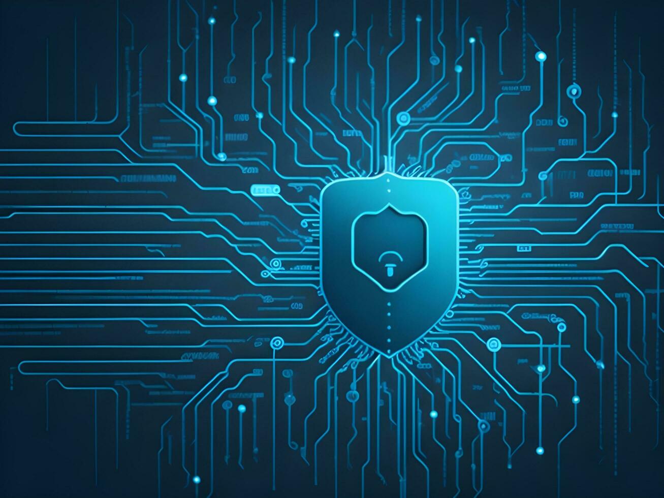 Cyber security and internet protection background ai generate photo