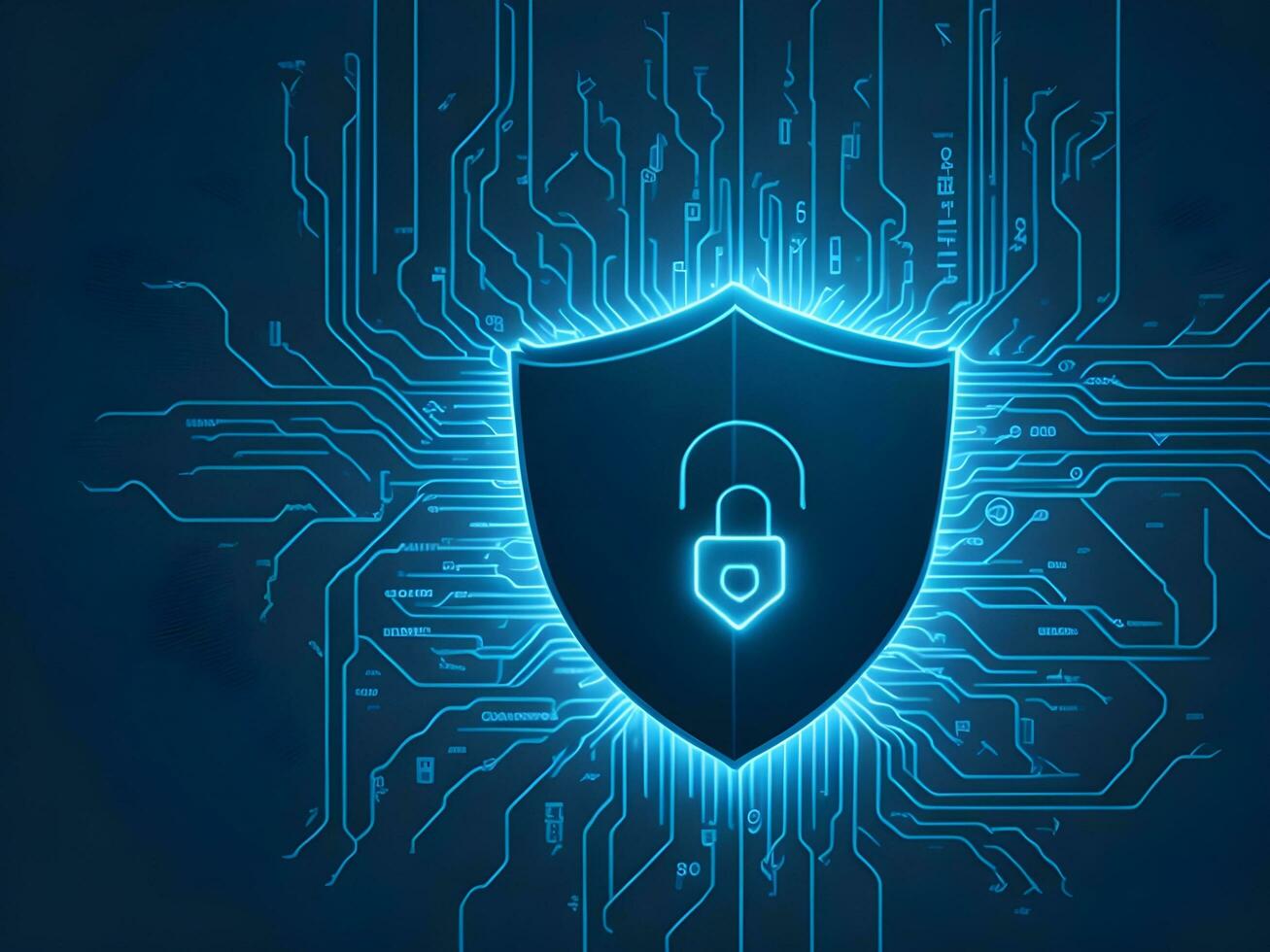 Cyber security and internet protection background ai generate photo