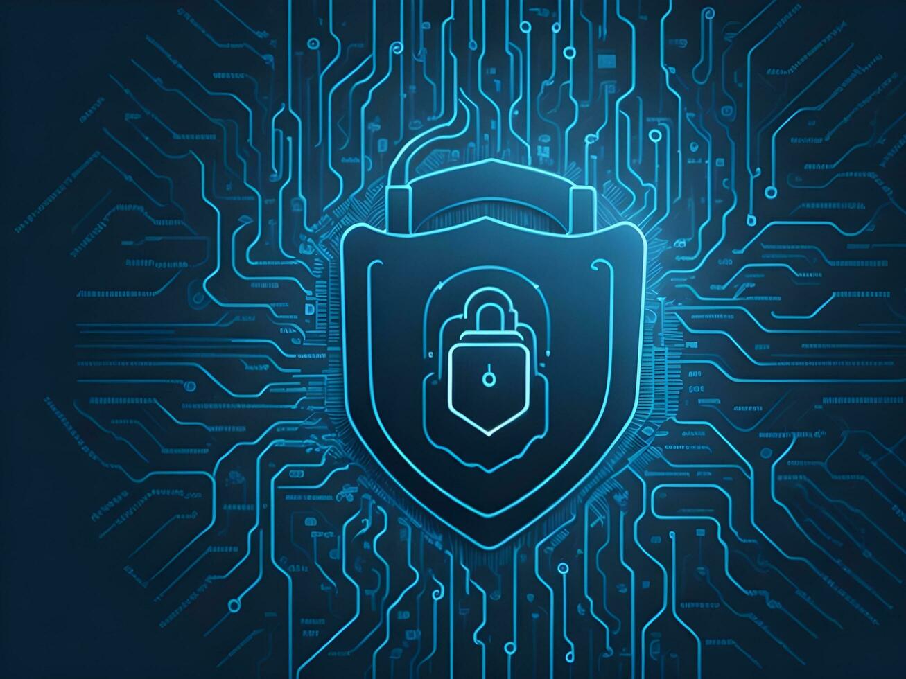 Cyber security and internet protection background ai generate photo