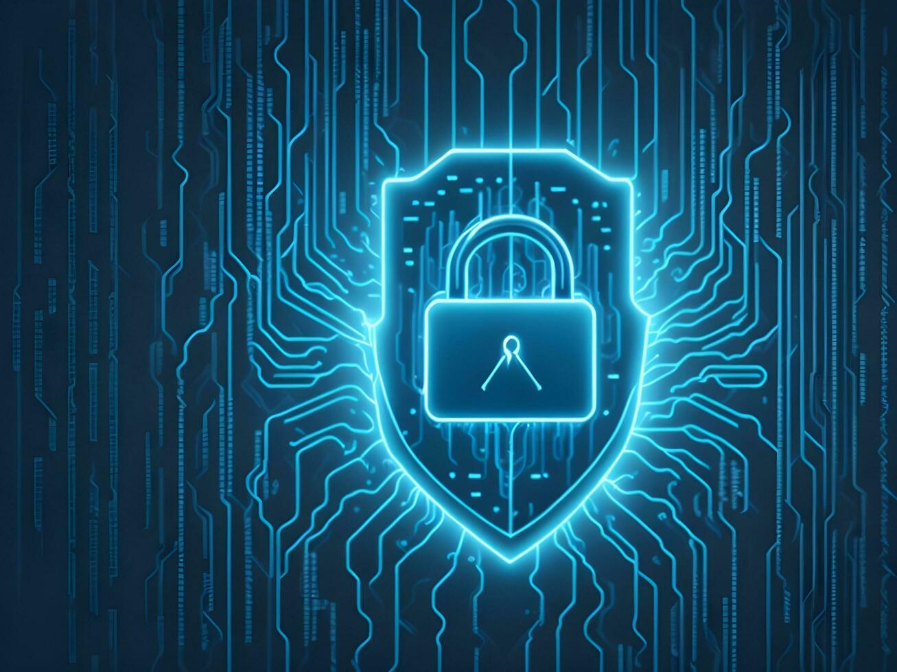 Cyber security and internet protection background ai generate photo