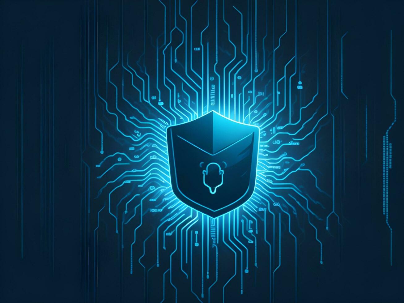 Cyber security and internet protection background ai generate photo