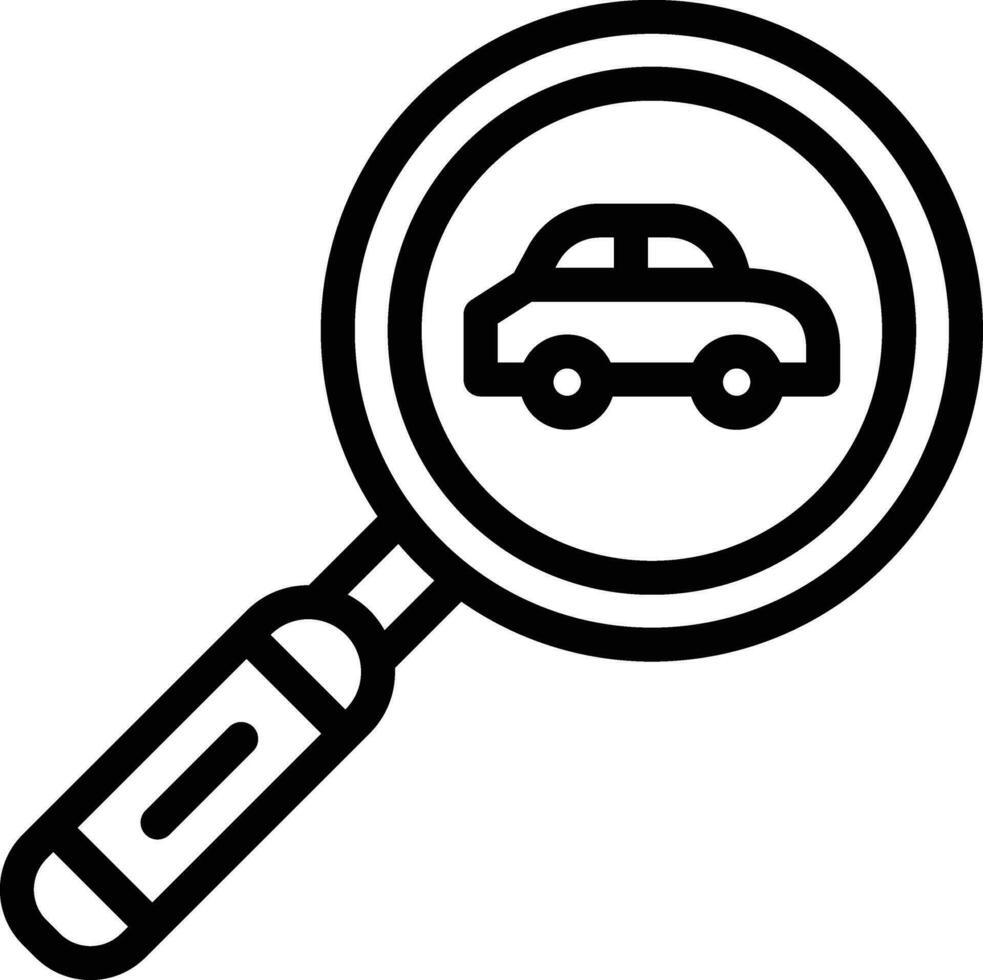 Car services search Vector Icon Design Illustration