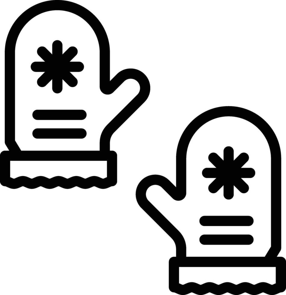 Mitten Vector Icon Design Illustration