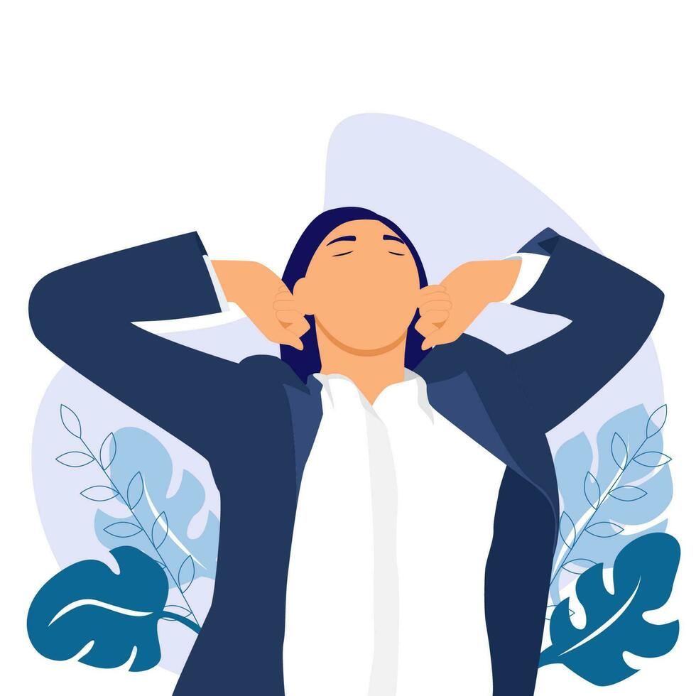 Employee at work. Sport at work. Working process concept vector