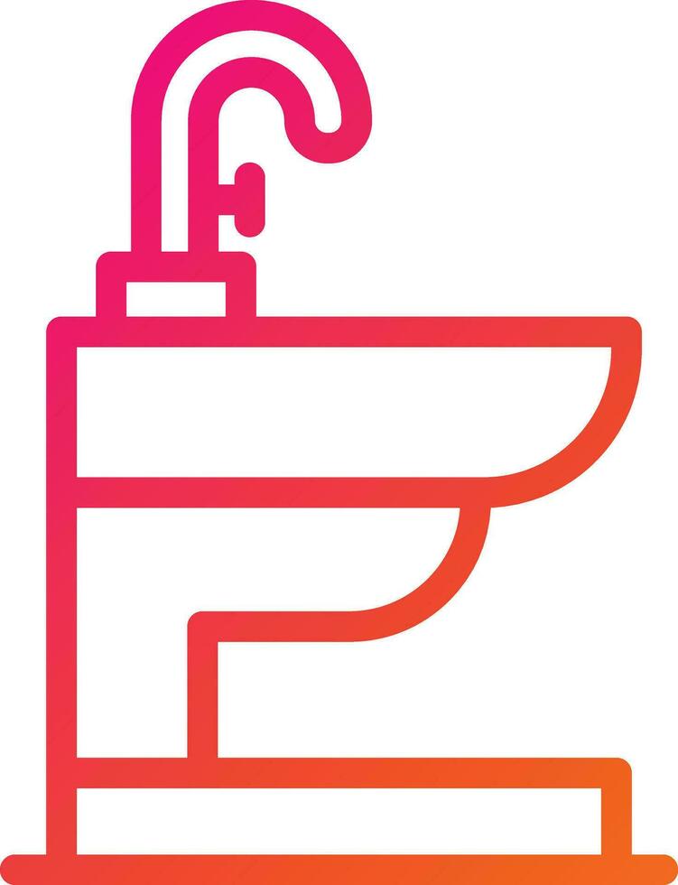 Bidet Vector Icon Design Illustration