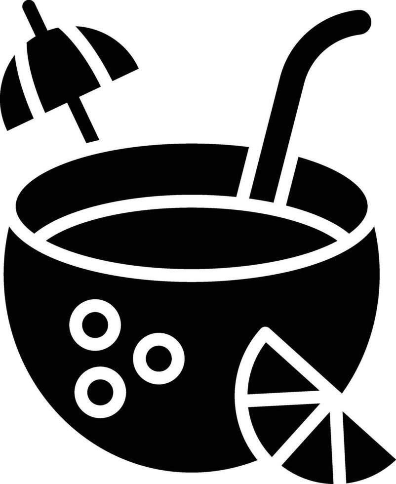 Coconut Water Vector Icon Design Illustration