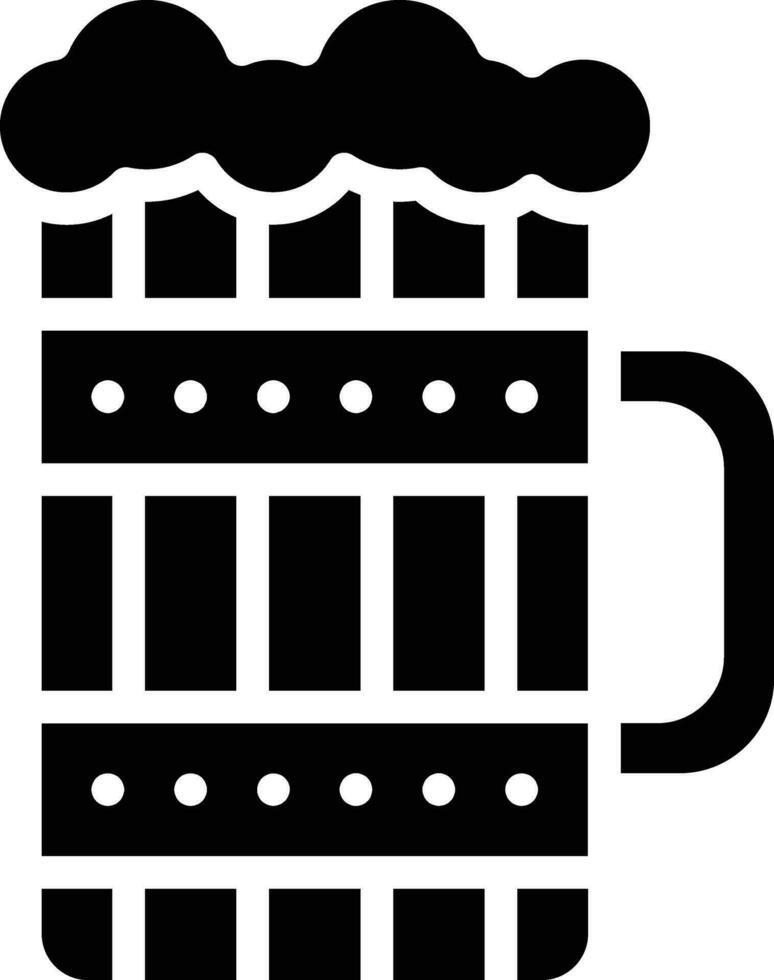Wooden mug Vector Icon Design Illustration