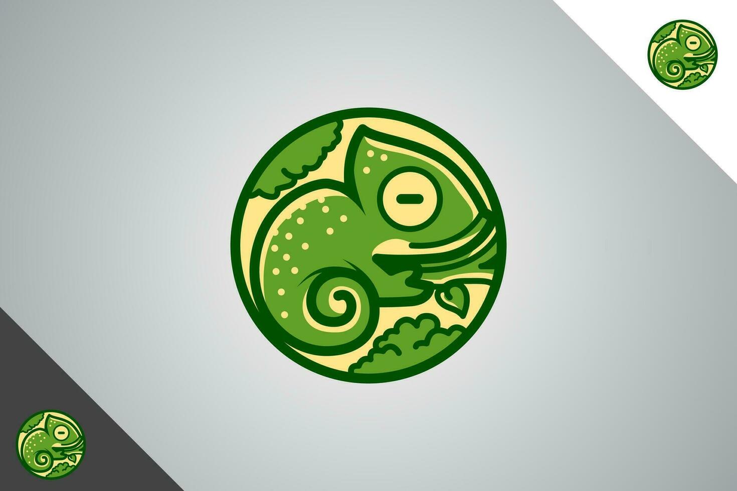Chameleon modern logotype and symbol. Perfect logo for business related to animal, pet and veterinary. Isolated on background. Vector eps 10.