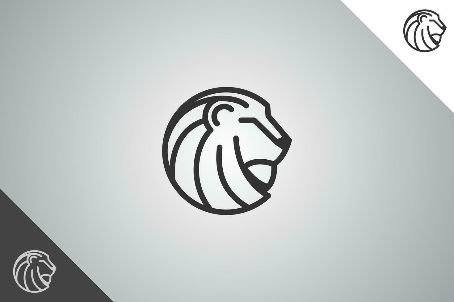 Lion modern logotype and symbol. Perfect logo for business related to animal, pet and veterinary. Isolated on background. Vector eps 10.