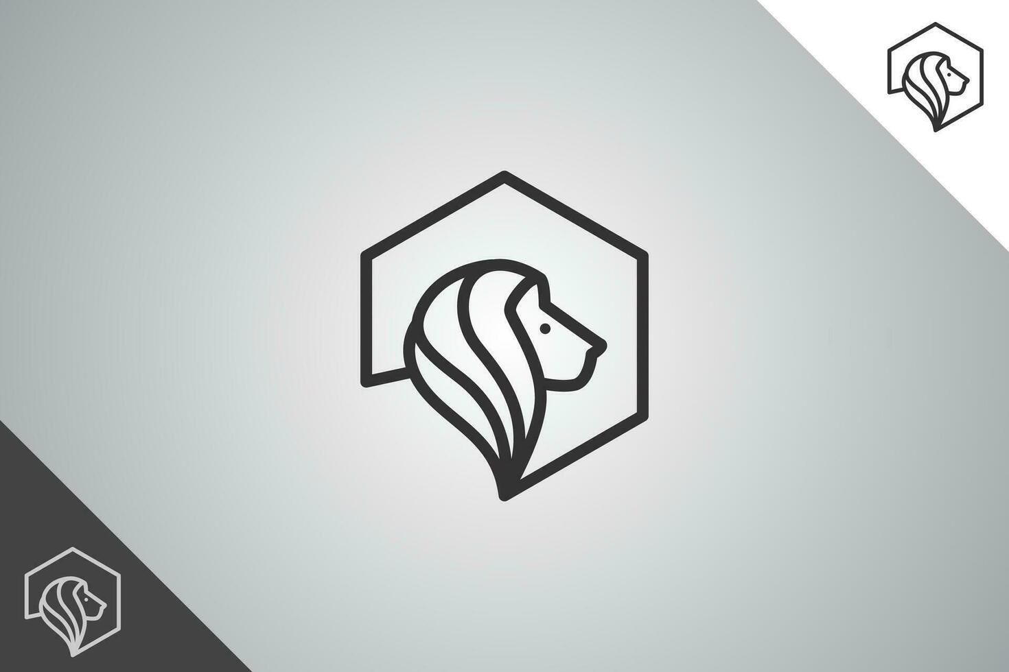 Lion modern logotype and symbol. Perfect logo for business related to animal, pet and veterinary. Isolated on background. Vector eps 10.