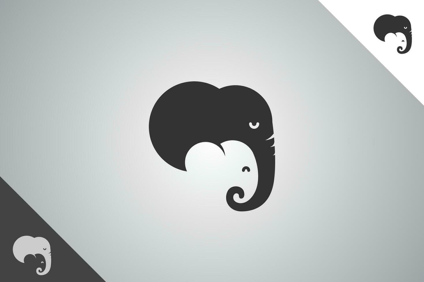 elefante moderno logotipo y símbolo. Perfecto logo para negocio relacionado a animal, mascota y veterinario. aislado en antecedentes. vector eps 10