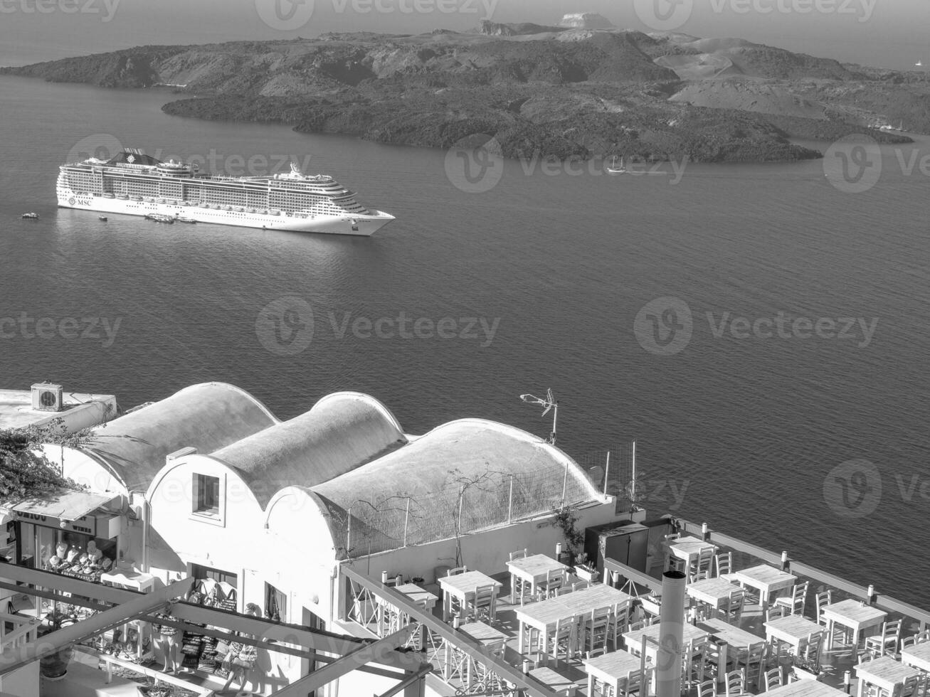 Santorini island in greece photo
