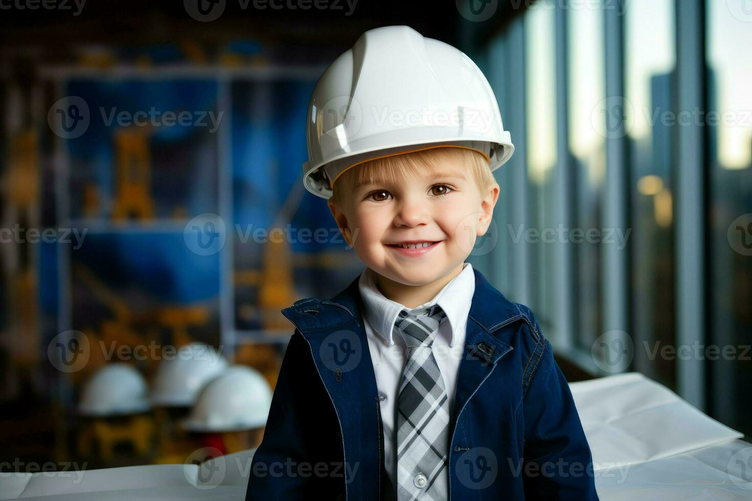 Inventive Architect house plan child boy. Generate AI photo