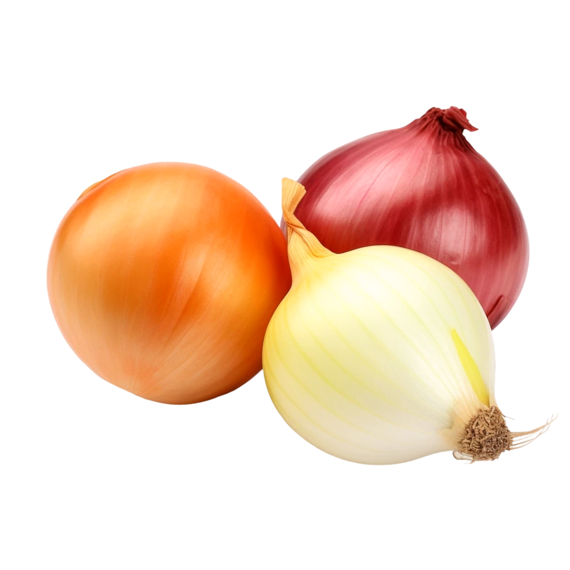 three red and Yellow Onion Generative Ai 33221381 PNG