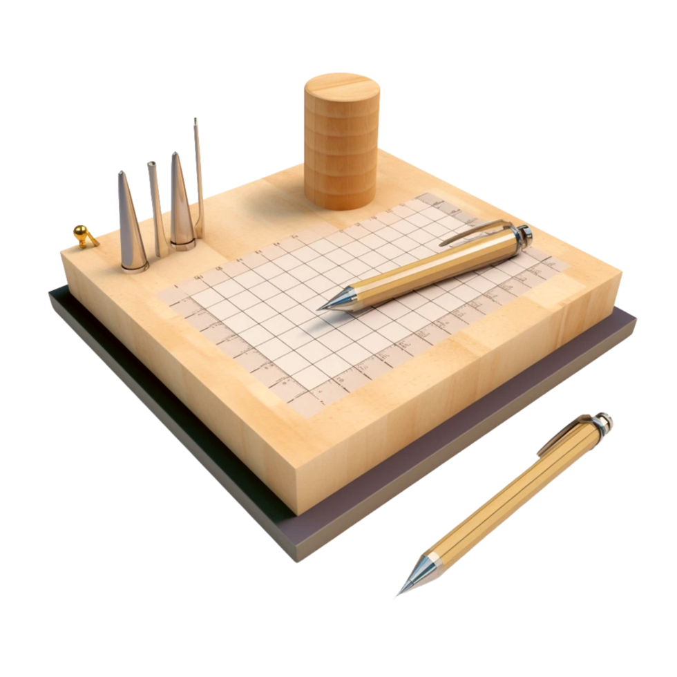 3d drawing sheet icon Generative Ai png