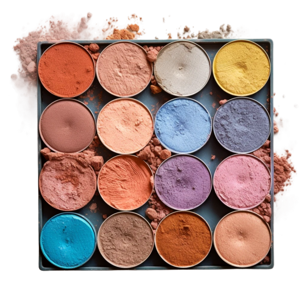 Various Colors Of A Makeup Palette Generative Ai 33221843 PNG