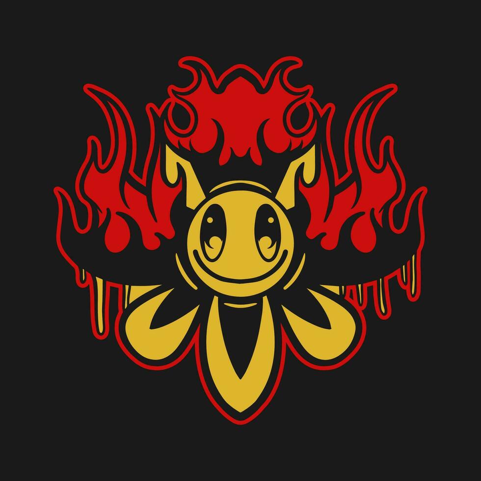 Trending Hand Drawn Vector Flames for Fashion T-Shirts, Hoodies, and streetwear element