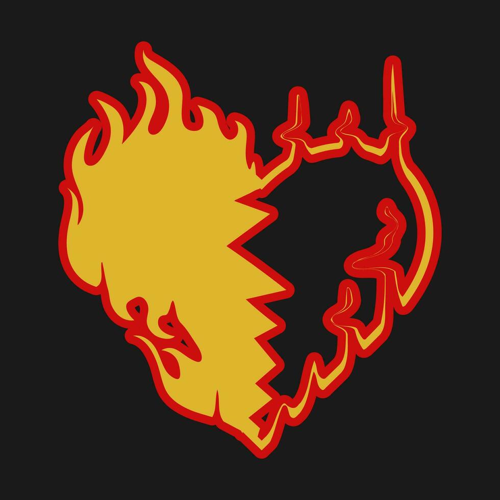 Trending Hand Drawn Vector Flames for Fashion T-Shirts, Hoodies, and streetwear element