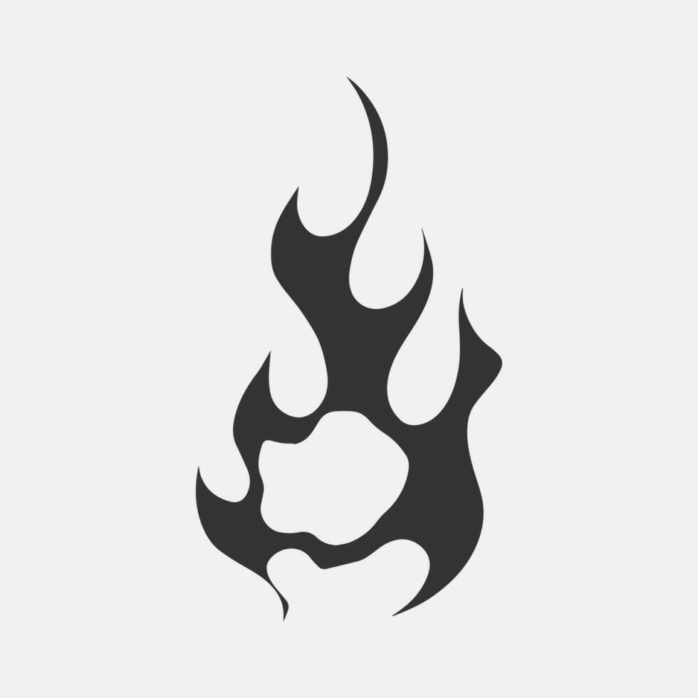 Popular Fire Element Vector Cartoon for clothing. Old school seamless pattern.