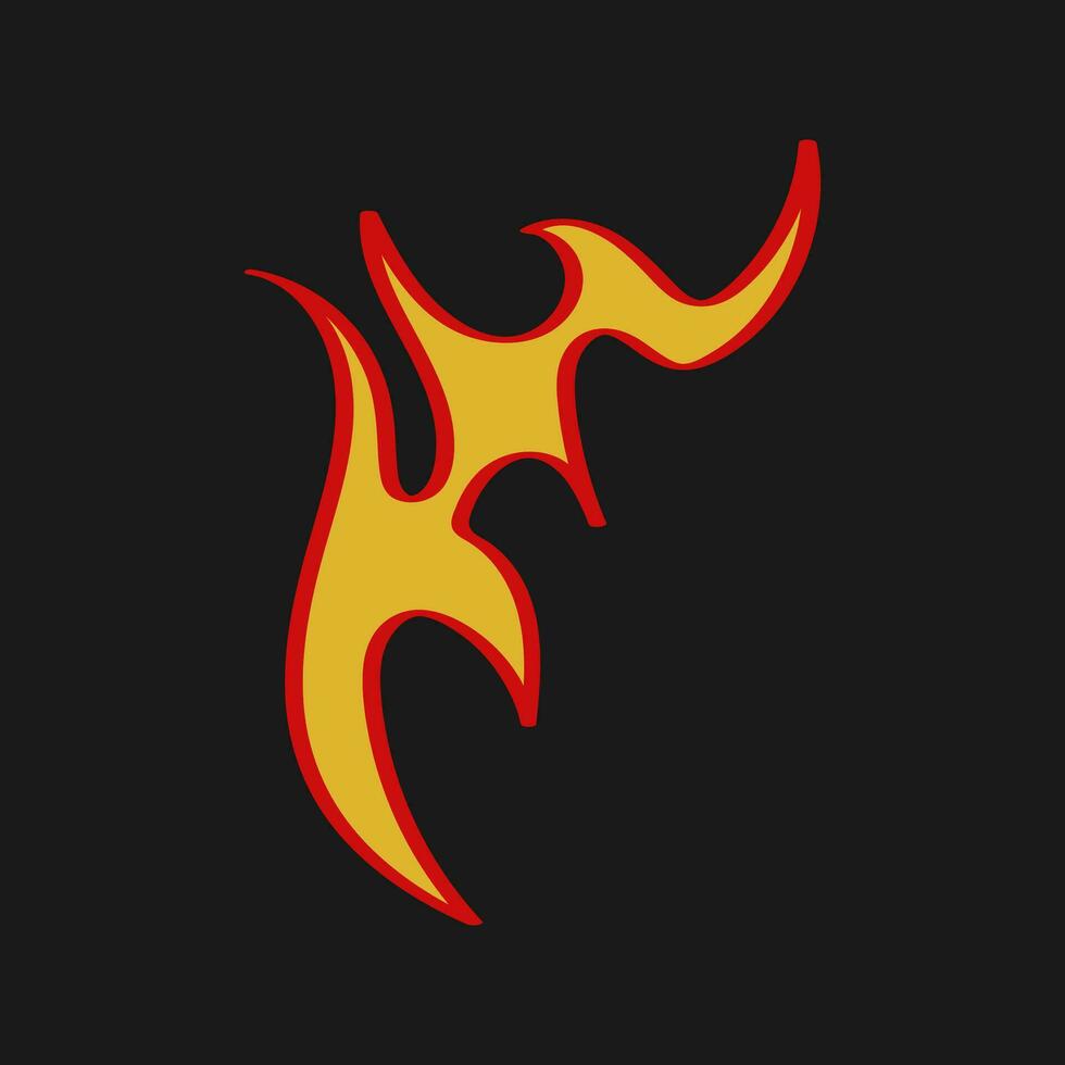 Trending Hand Drawn Vector Flames for Fashion T-Shirts, Hoodies, and streetwear element