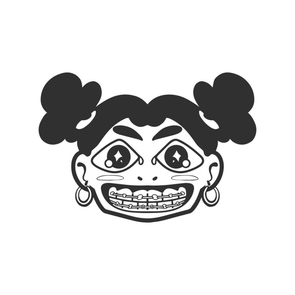 Versatile Y2K Style Characters in Retro Revival Vector Graphics Collection