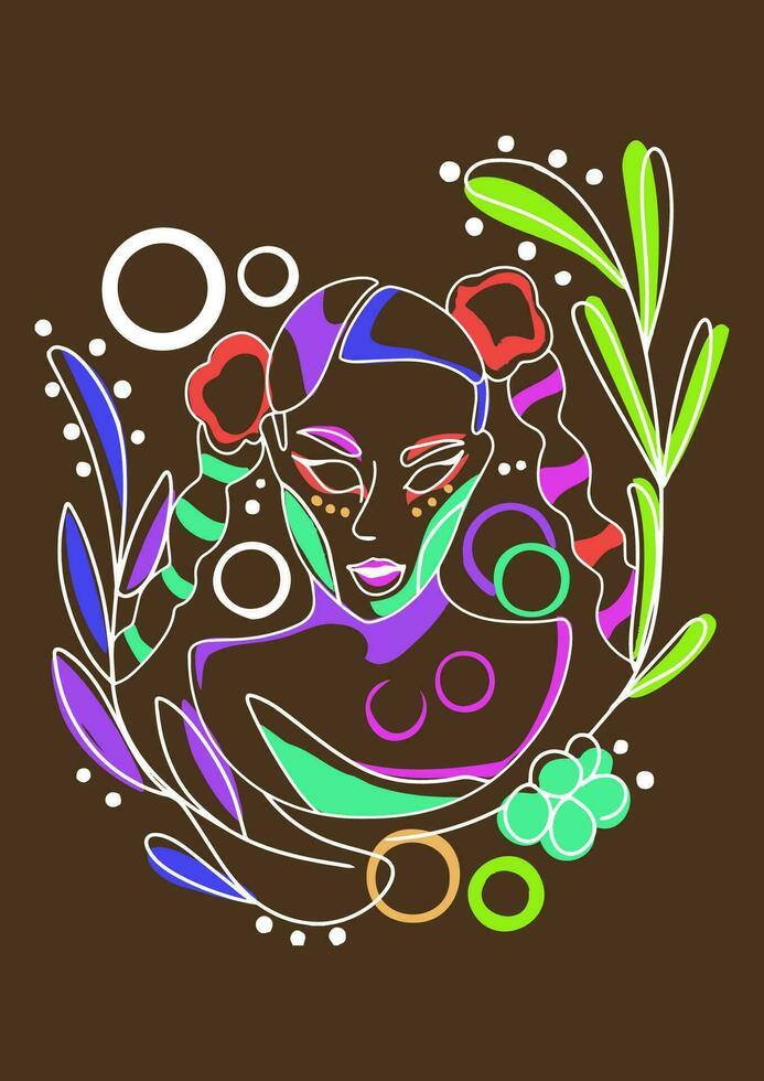 Stunning Girl Designs Bundle with Retro Hand-Drawn Vector Illustrations. Minimalistic Abstract Faces, Hands, and Shapes in Contemporary Silhouette Style.