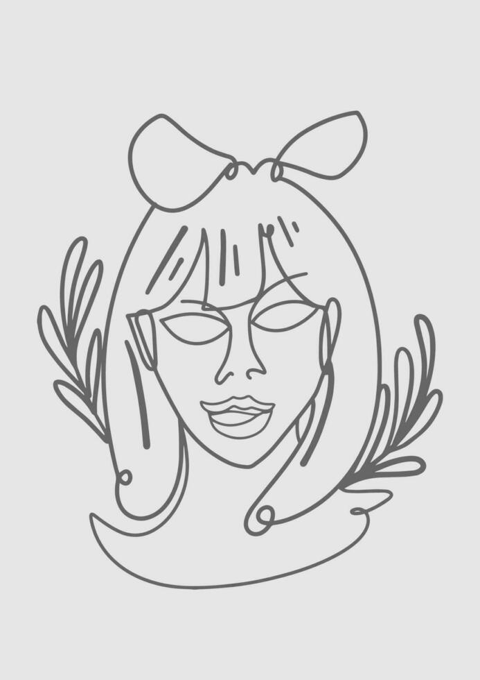 Stunning Girl Designs Bundle with Retro Hand-Drawn Vector Illustrations. Minimalistic Abstract Faces, Hands, and Shapes in Contemporary Silhouette Style.