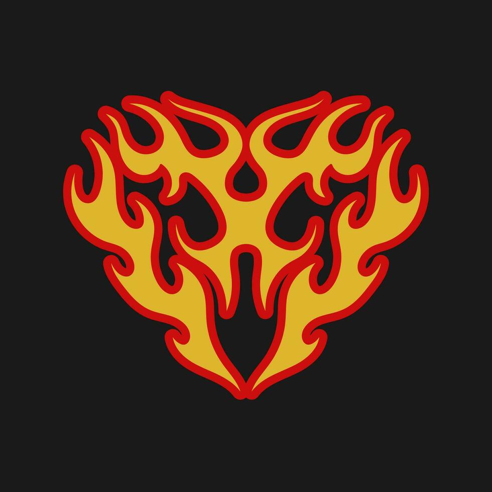 Trending Hand Drawn Vector Flames for Fashion T-Shirts, Hoodies, and streetwear element