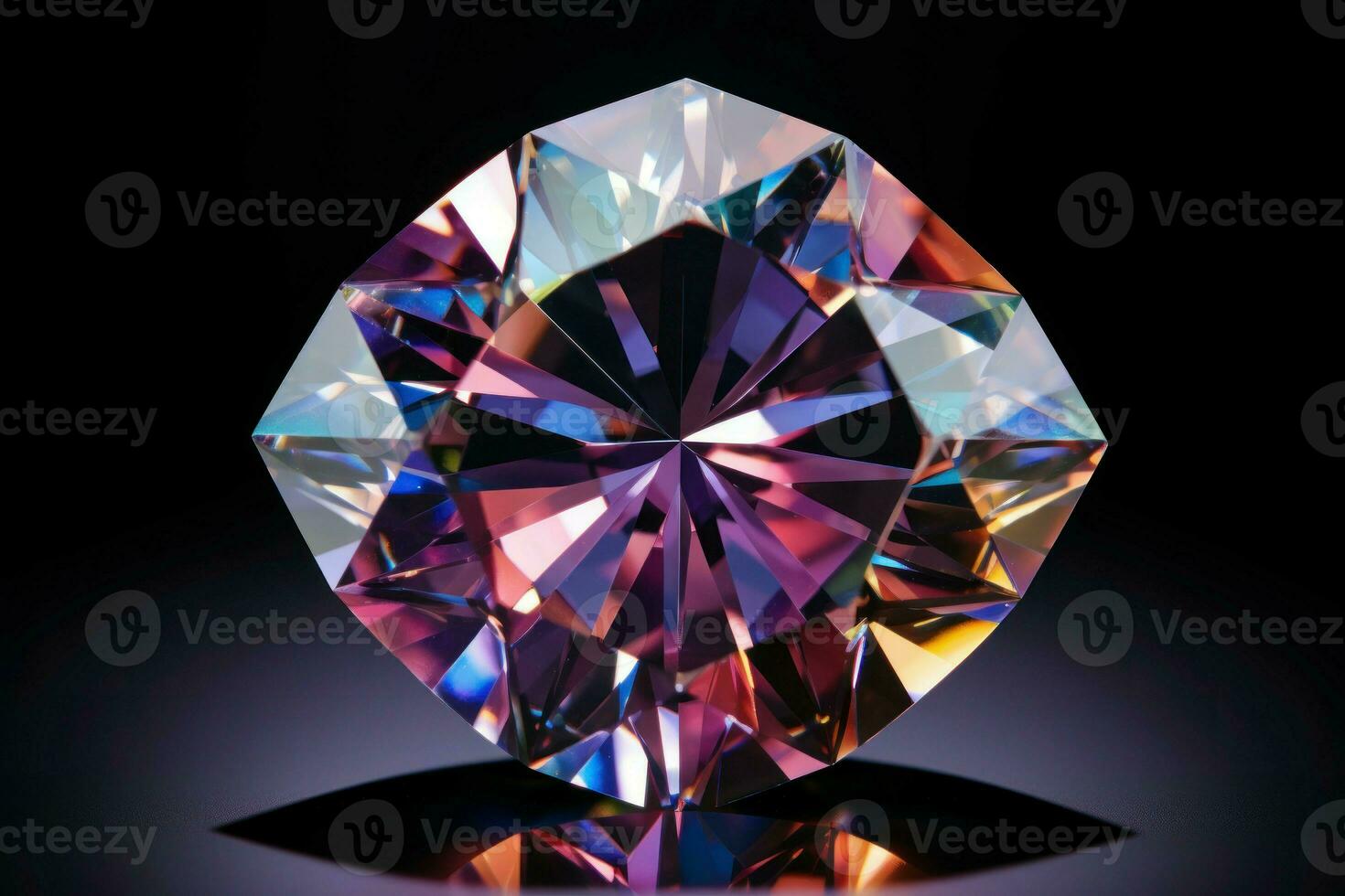 Vibrant Colorful diamond. Generate Ai photo