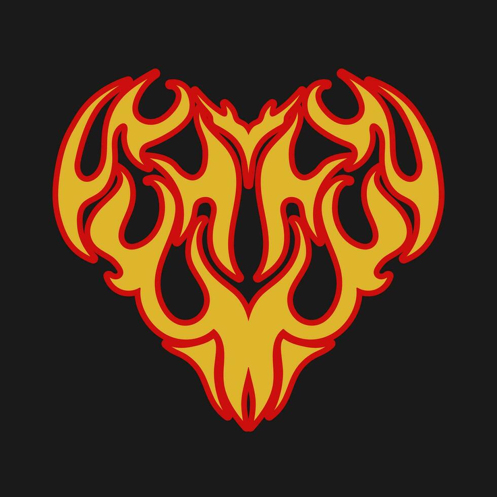Trending Hand Drawn Vector Flames for Fashion T-Shirts, Hoodies, and streetwear element