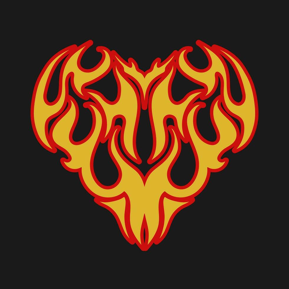 Trending Hand Drawn Vector Flames for Fashion T-Shirts, Hoodies, and streetwear element