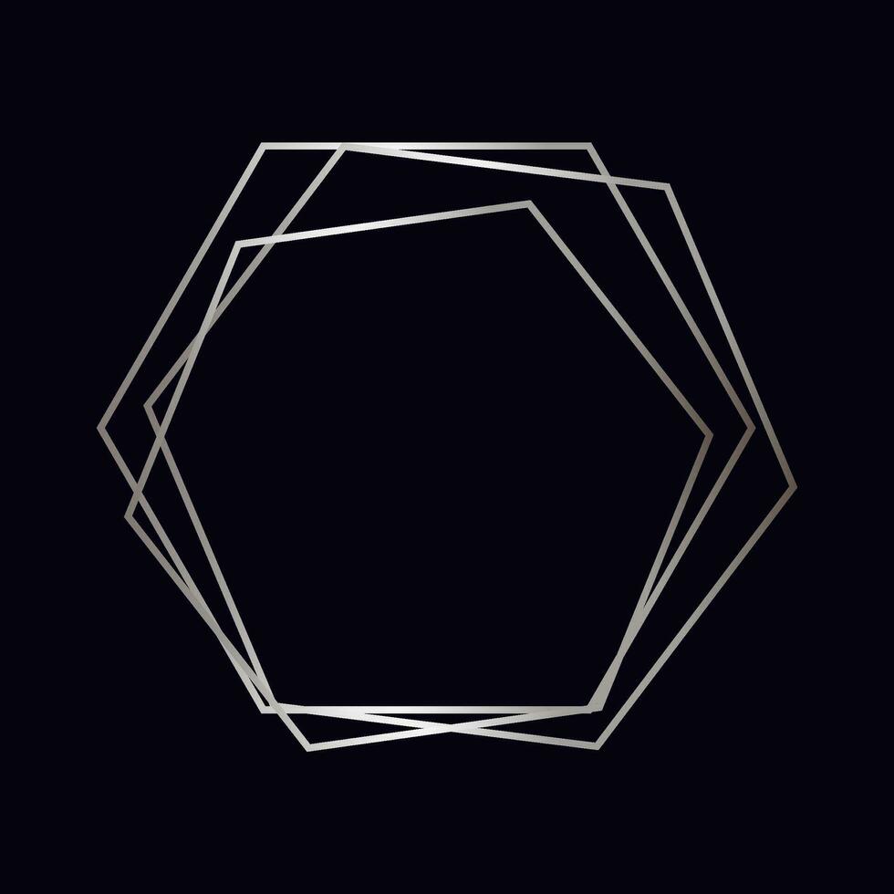 plata geométrico poligonal marco vector