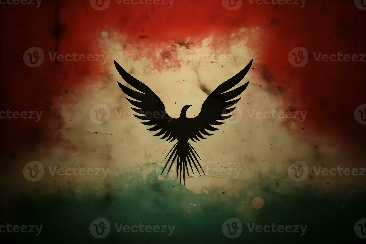 Poster, illustration on theme of the Palestinian conflict. Palestine flag, freedom, independence, war. Created by AI photo