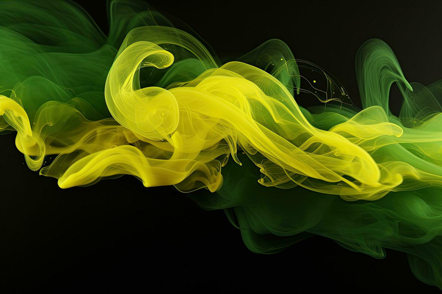Modern background with smoke effect, color mixing, yellow and green photo
