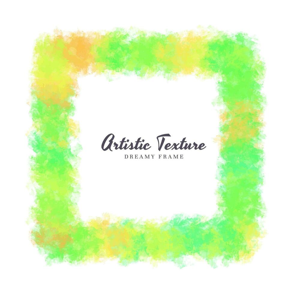 Artistic brush textured paint colorful frame vector