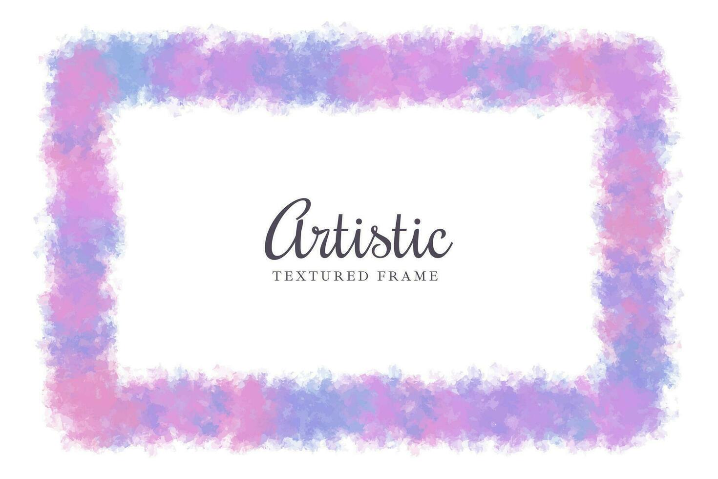 Artistic brush textured paint colorful frame vector