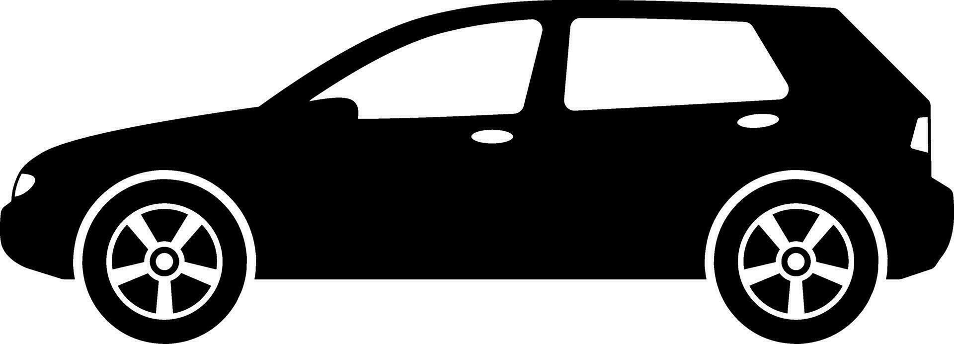 Hatchback car icon vector. Crossover car silhouette for icon, symbol or sign. Hatchback car graphic resource for transportation or automotive vector