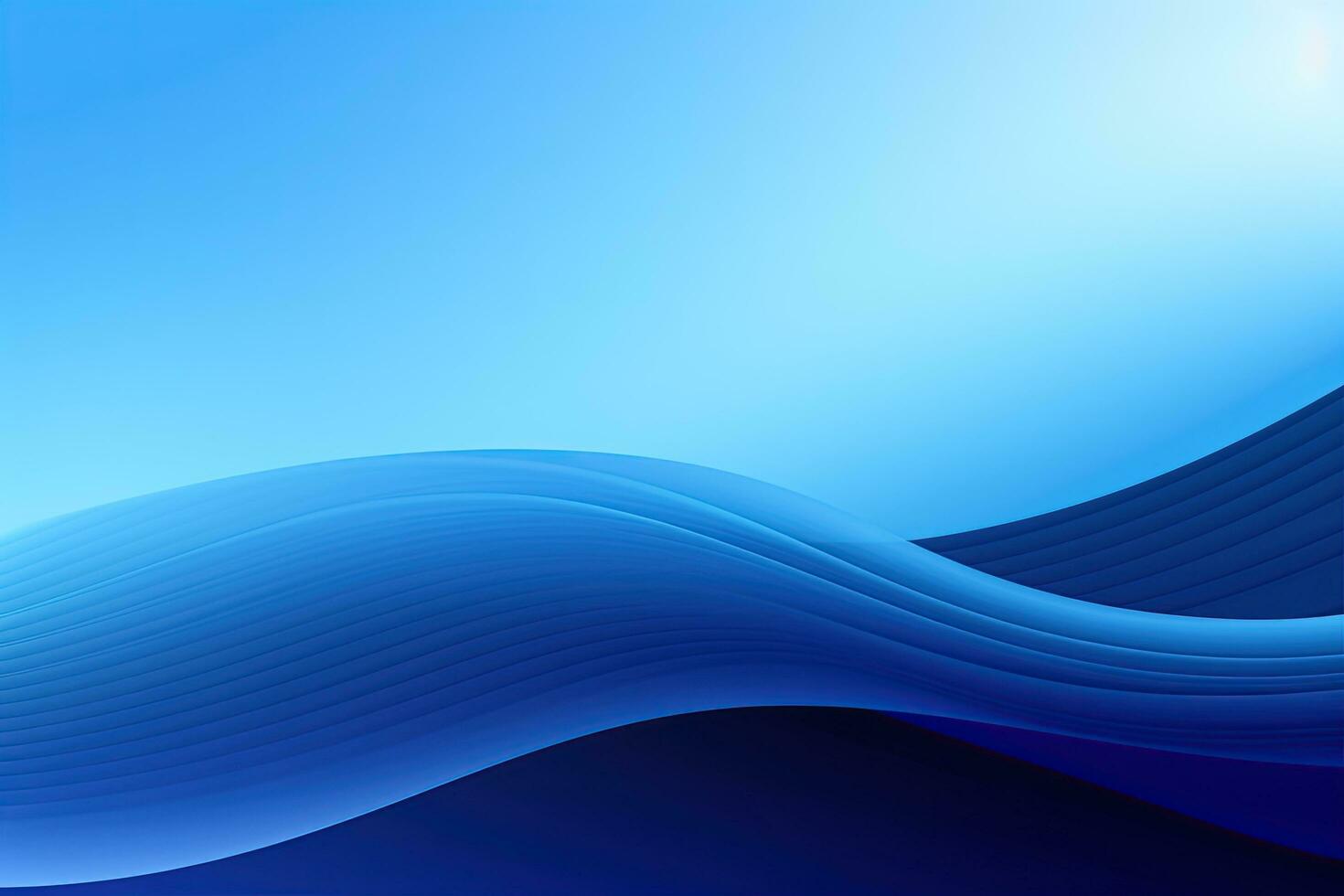 Simple elegant blue background for design, waves, empty space, surface photo