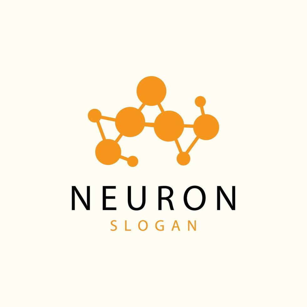 Neuron Logo, Neuron Nerve or Seaweed Vector Abstract Molecule Design, Template Illustration