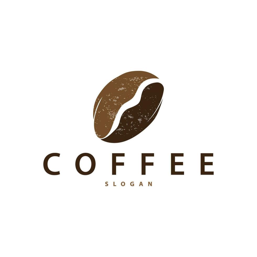 Coffee Logo, Simple Caffeine Drink Design from Coffee Beans, for Cafe, Bar, Restaurant or Product Brand Business vector