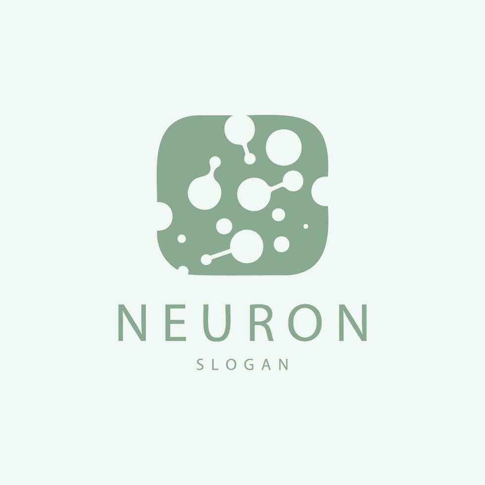 neurona logo, neurona nervio o algas marinas vector resumen molécula diseño, modelo ilustración