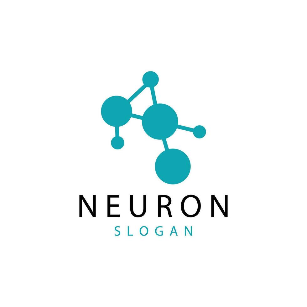 Neuron Logo, Neuron Nerve or Seaweed Vector Abstract Molecule Design, Template Illustration