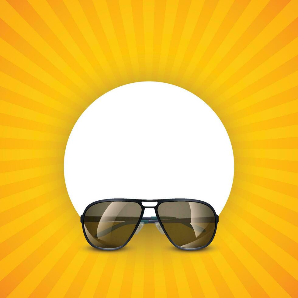 sunglasses on yellow vector