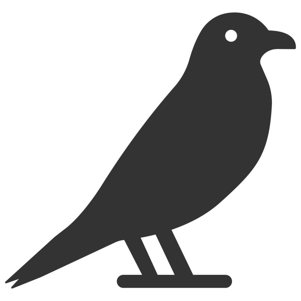 pájaro silueta. vector plano icono