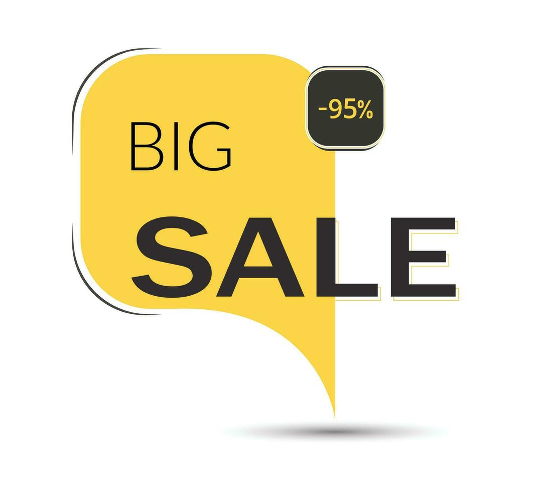 Design of square vector banner with rounded corners on the leg for mega big sales.